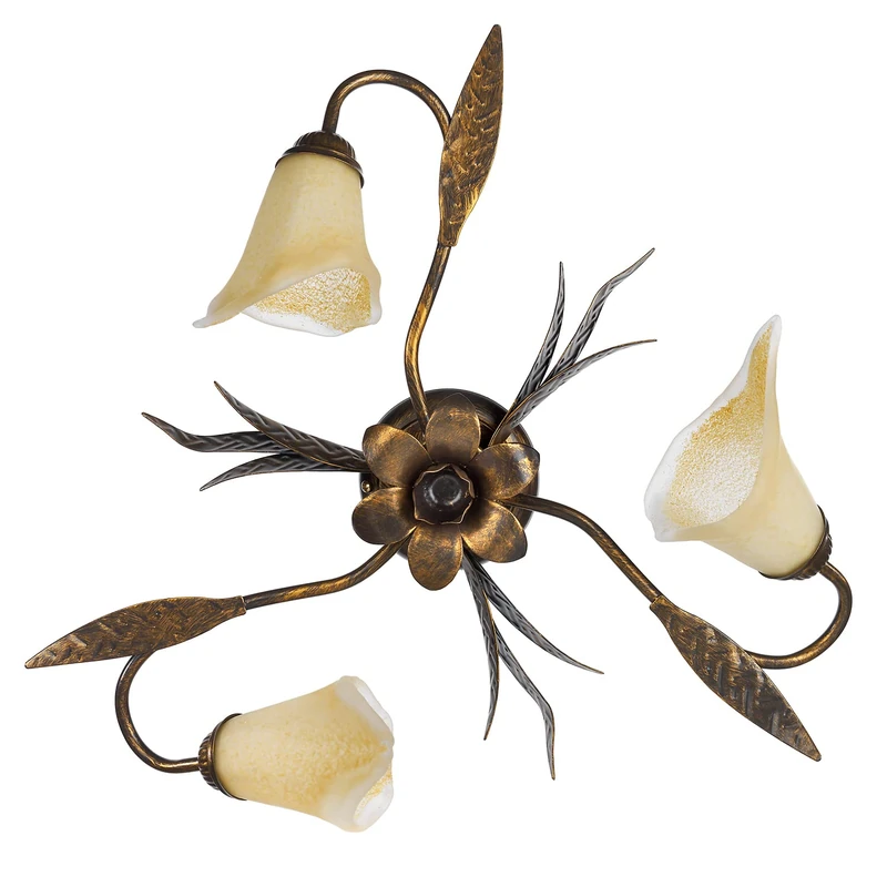 Onli Ceiling Lamp Alga 3 Lights Classic Style, Brown