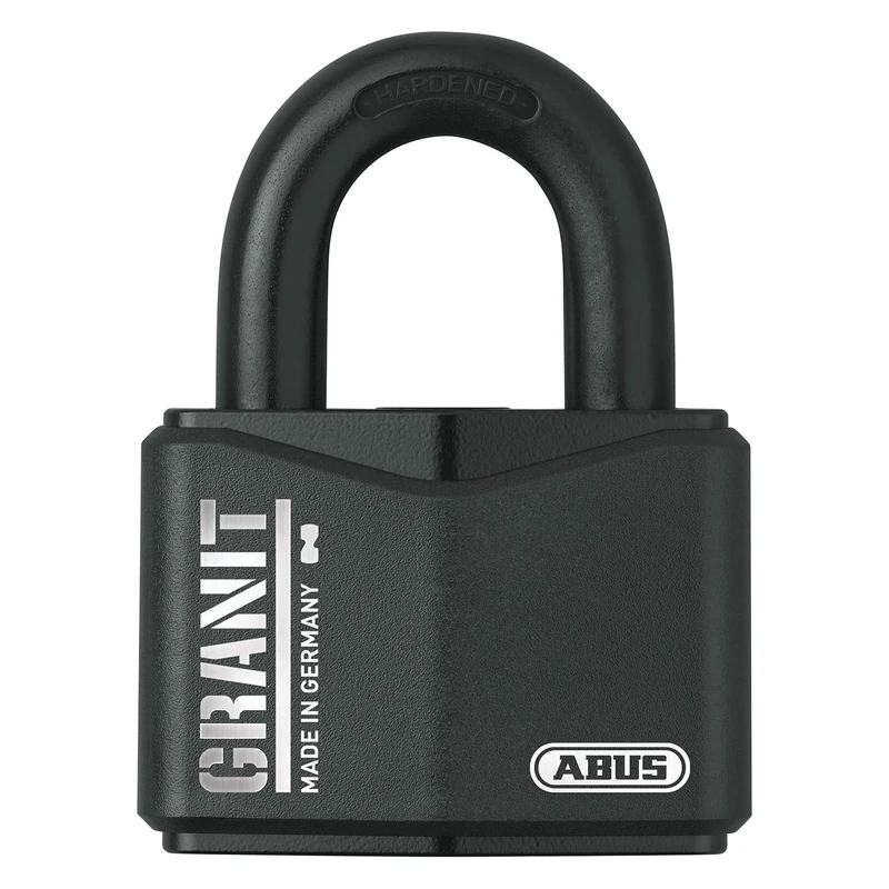 ABUS Granite Padlock 37RK/70 SZP Premium Lock for Highest Duty - Increased Shackle Protection - Security Level 10 - Includes 2 Keys and Security Card - Black - 79161 70 mm