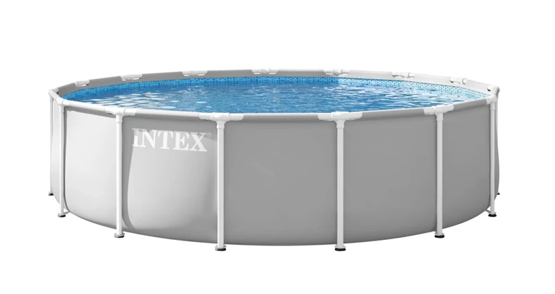 Intex 26724BS 4.57m x 1.07m Prism Frame Premium Pool Set (Includes Filter Pump, Safety Ladder, Ground Cloth, Pool Cover) - Image 1