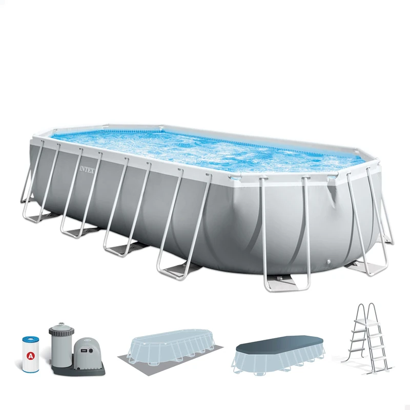 Intex 20Ft X 10Ft X 48In Prism Frame Oval Pool Set