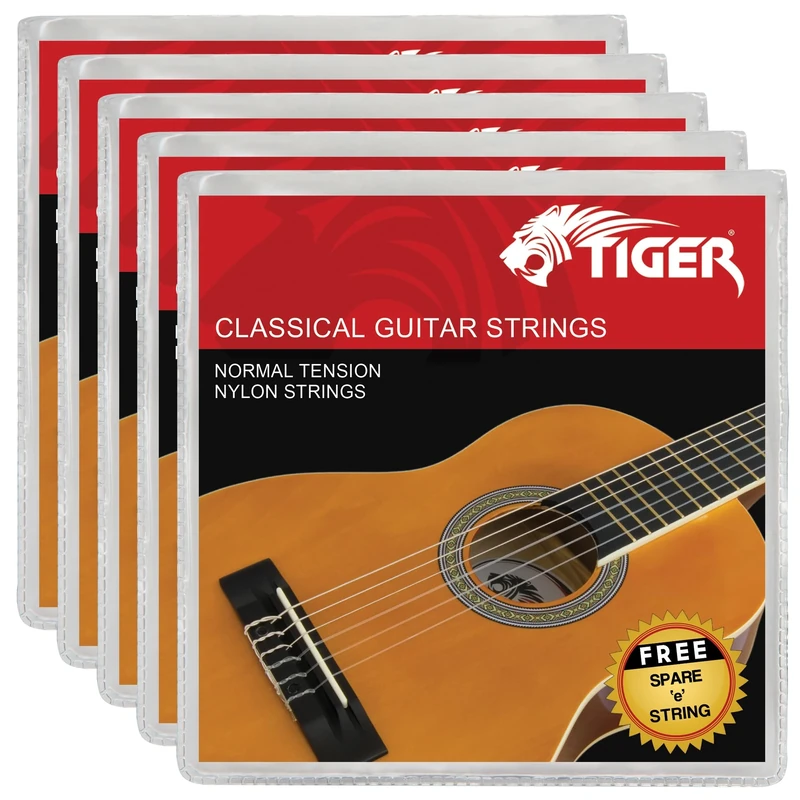 TIGER CGS-5-NY Classical Guitar Strings - Pack of 5 Sets