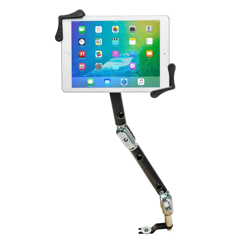 CTA Digital: Multi-Flex, Rotating Tablet Holder, No-Drill Seat Rail Mount for iPad 10.2-Inch (7th & 8th Gen.), iPad Air 3, 12.9-Inch iPad Pro, 11-Inch iPad Pro, iPad Gen 6, Galaxy Tab S3 & More, Black