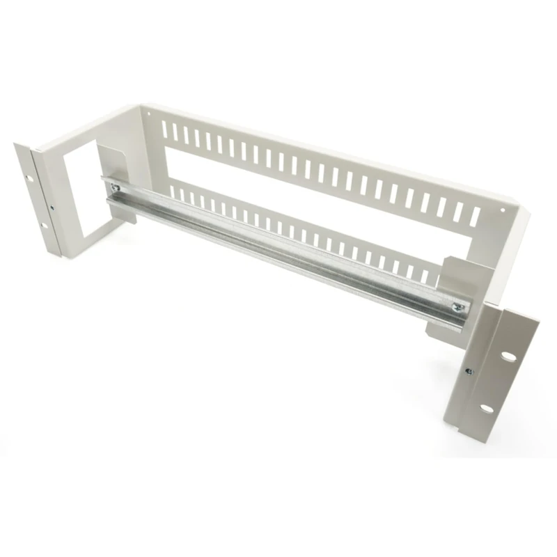 DIGITUS DIN Rail Mount 19 Inch - 3U - Rear Cable Entry - DIN Rail - 390 mm Width - For Network & Server Racks