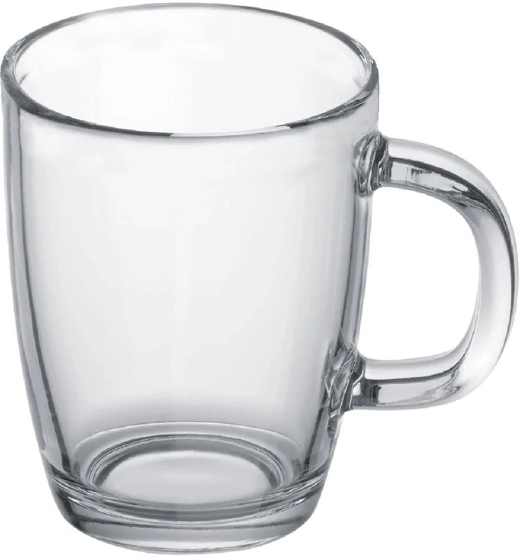 Morrisons Glass Tea Mug - Reinforced Glass Drinkware - Image 1
