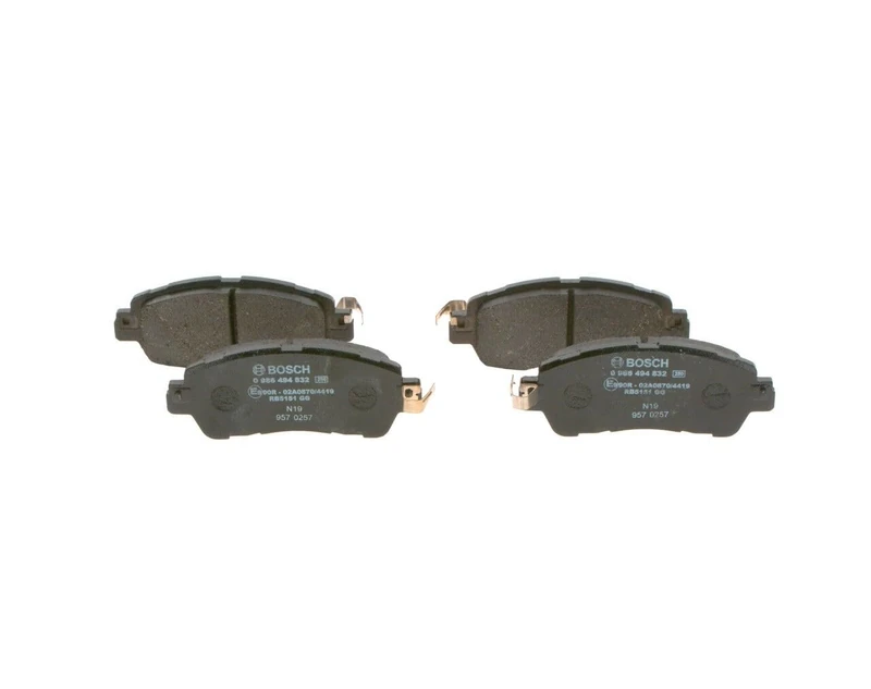Bosch BP2006 - Brake Pads Car Front Axle - Bosch Quality - Reduced Noise and Dust - ECE-R90 Certified - Copper-Free - 1 Set of 4 Pads