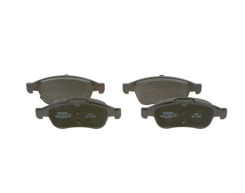 Bosch BP2000 - Brake Pads Car Front Axle - Bosch Quality - Reduced Noise and Dust - ECE-R90 Certified - Copper-Free - 1 Set of 4 Pads