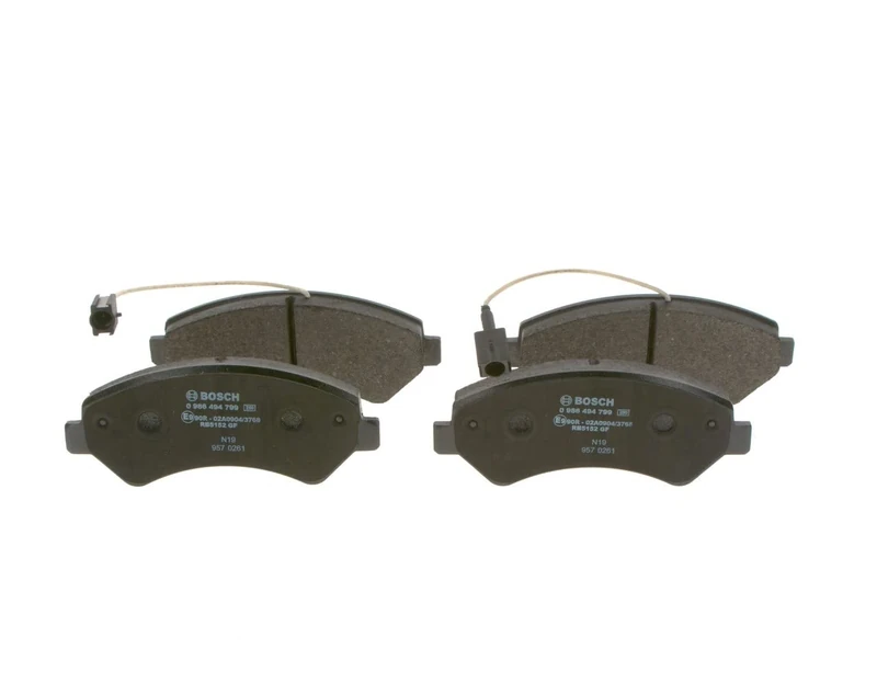 Bosch BP1973 - Brake Pads Car Front Axle - Bosch Quality - Reduced Noise and Dust - ECE-R90 Certified - Copper-Free - 1 Set of 4 Pads - With Accessories