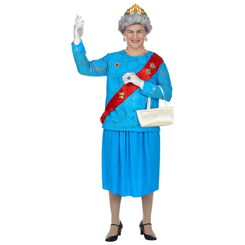 W WIDMANN MILANO Party Fashion - Queen Costume for Men, Drag Queen, Theater, Animation, Celebrity, English, Carnival - Image 1