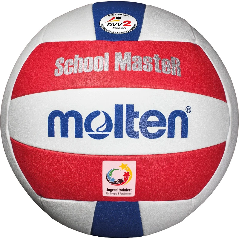 Molten SchoolMasteR Volleyball White/Red/Blue 5