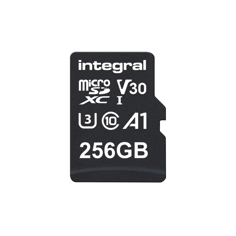 Integral 256B microSD Card Premium High Speed 4K Video Memory Card - up to 100MB/s Read and 50MB/s Write, UHS-I, U3, Class 10, A1 App Performance - for smartphones, tablets, drones, game consoles