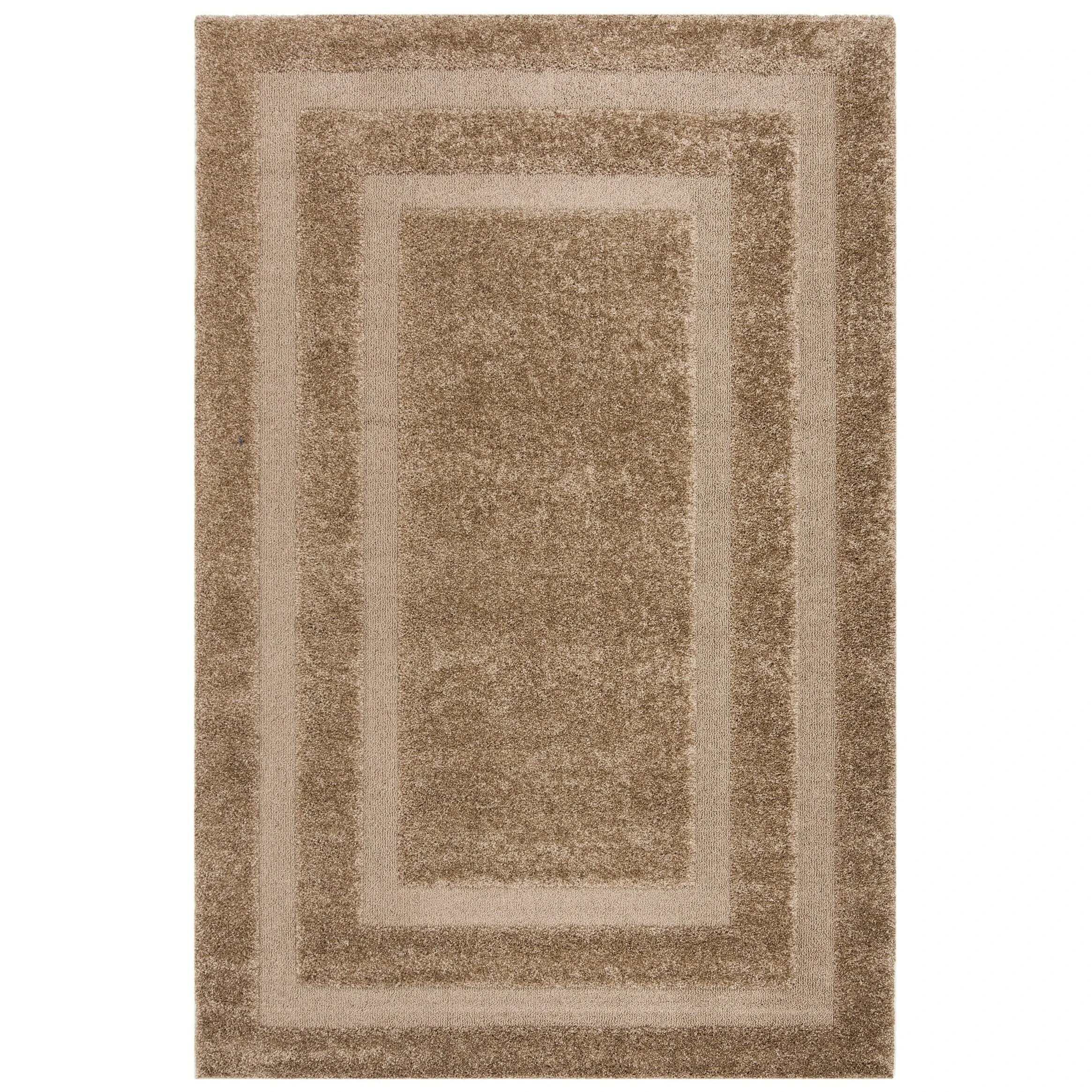 Safavieh Shaggy Rug for Living Room, Dining Room, Bedroom - Florida Shag Collection, High Pile, in Beige and Beige, 183 X 274 cm