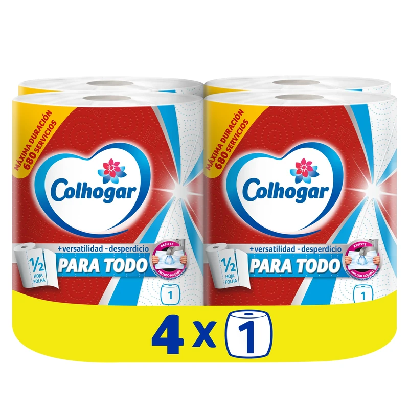Colhogar Paratodo Jumbo x4 - Multipurpose Kitchen Paper Rolls