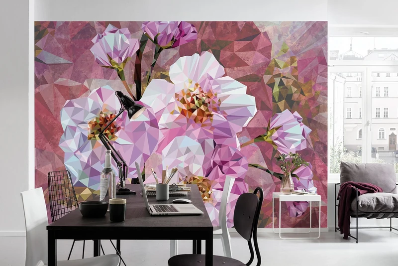 DecoSoon XXL4-064 Komar Fleece Photo Wallpaper Blooming Gems 368 x 248 cm (Width x Height) Pack of 4 Including Glue
