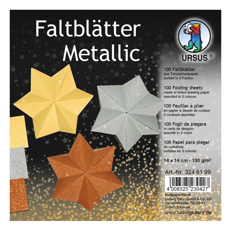 Ursus Folding Paper 100 Sheets Coloured Drawing Paper 130 g/m²