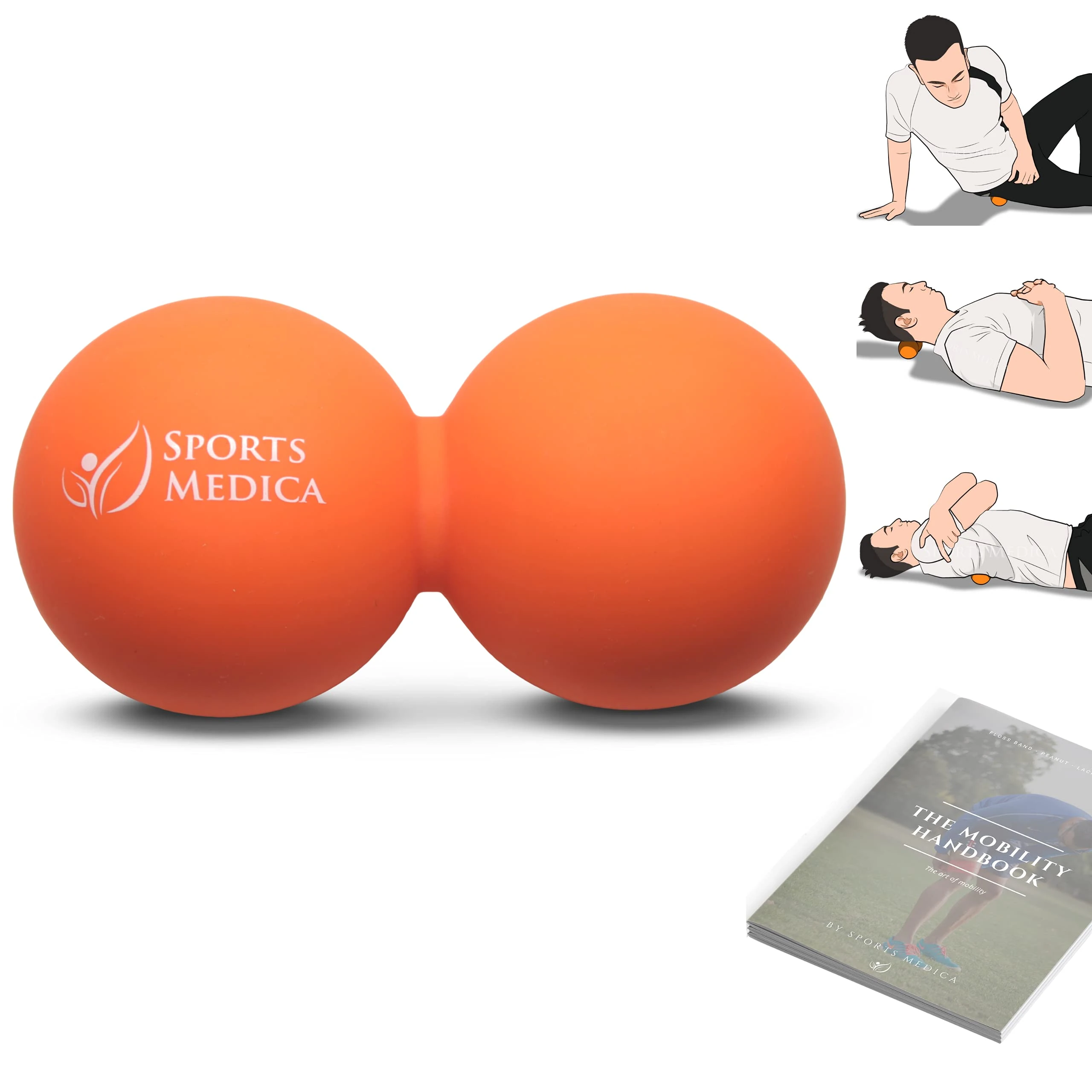 Peanut Ball - Double Lacrosse Massage Ball for Back - Myofascial Release Deep Tissue Massage - Trigger Point Massage Ball - Self Massage Roller