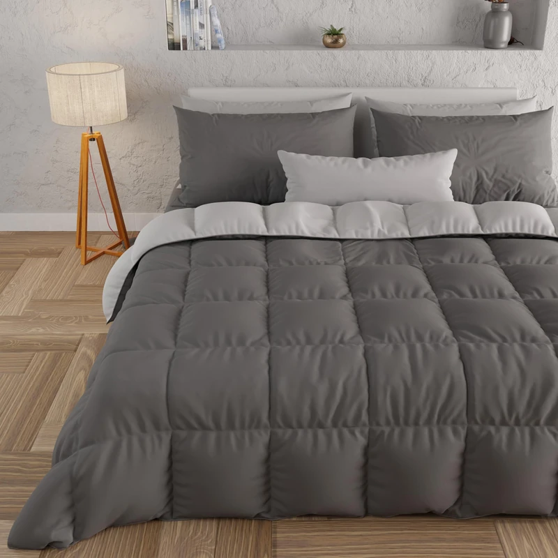 PETTI Artigiani Italiani Microfiber Duvet - Gray 220x260 cm