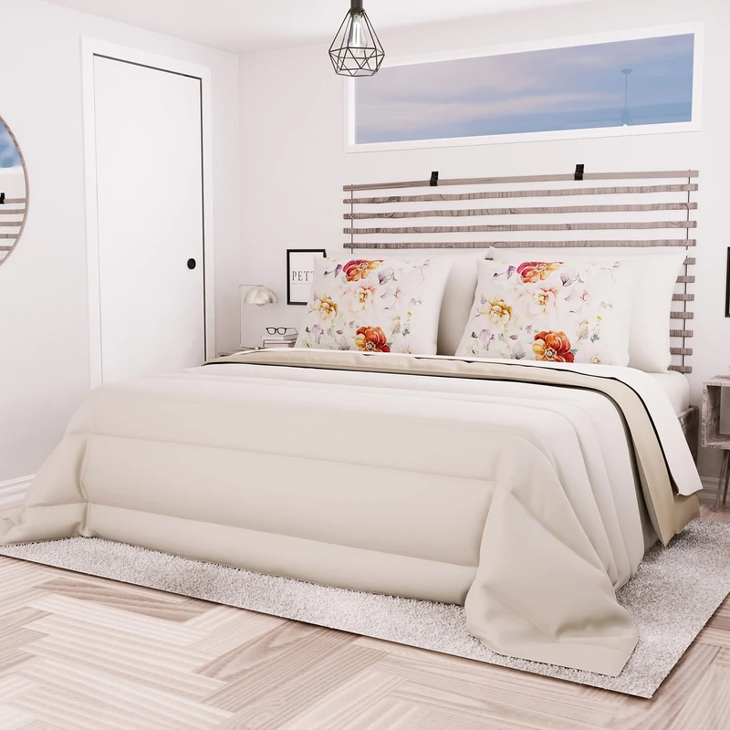 PETTI Artigiani Italiani, Quilts, Warm and Soft Comforter, Microfiber Duvet, 100% Made in Italy, Microfibre, Brown, Large Single (170x260 cm)