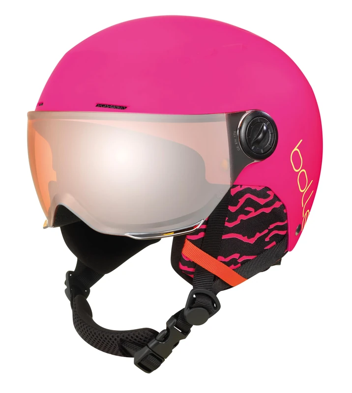 Bollé - Quiz Visor, Hot Pink Matte, Orange Gun Visor Cat. 2, Extra Small, Snow Helmets, Unisex, Children