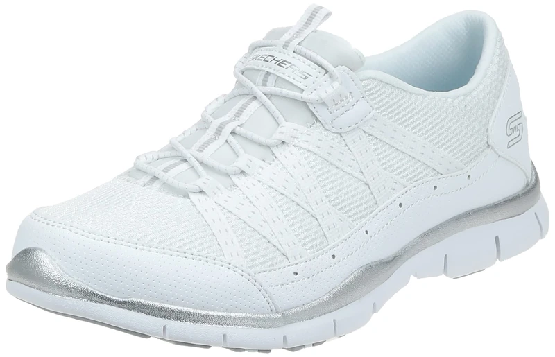 Skechers Women's Gratis-Strolling Sneaker White Silver