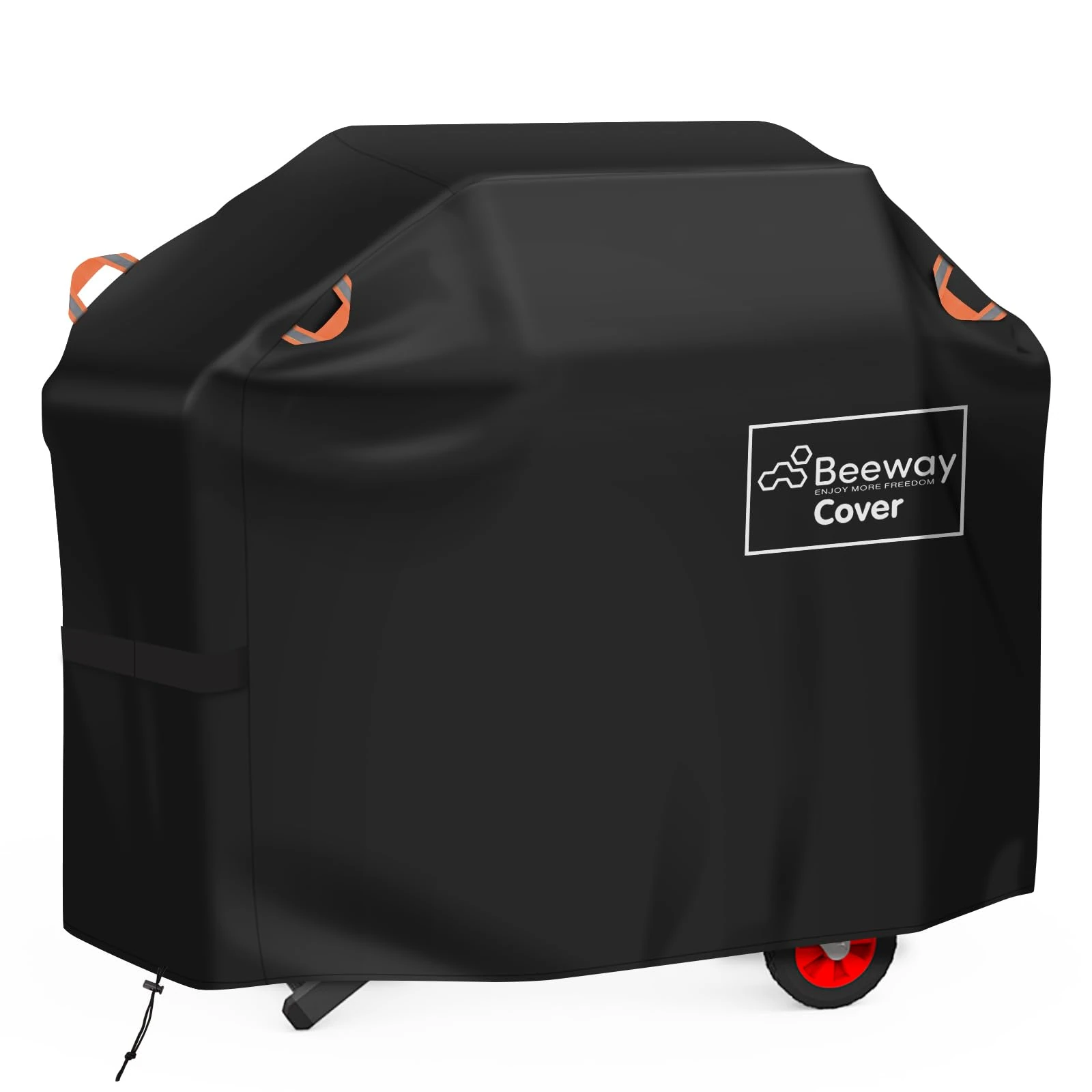 BEEWAY Barbecue Cover, BBQ Grill Cover fits Weber, Brinkmann, Char Broil - Heavy Duty Large BBQ Covers, UV & Waterproof, Rip-proof with Reflective Straps and Storage Bag (170 x 61 x 120cm)