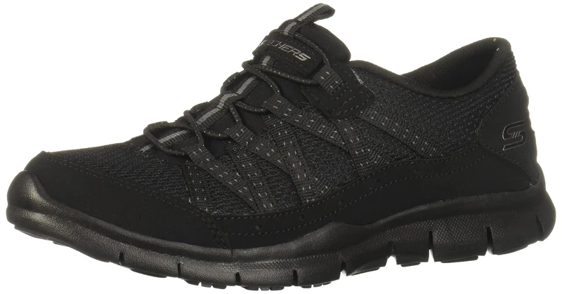 Skechers Women's Gratis - Strolling Sneaker, BBK, 5 M US