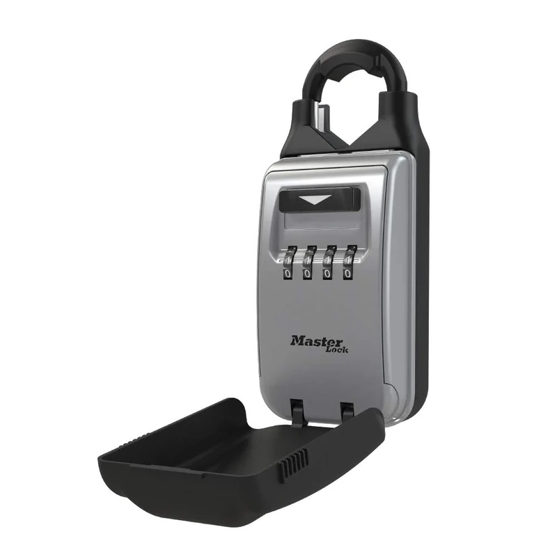 Master Lock 5420EC Set Your Own Combination Portable Lock Box with Adjustable Shackle, Black, 6 Key Capacity