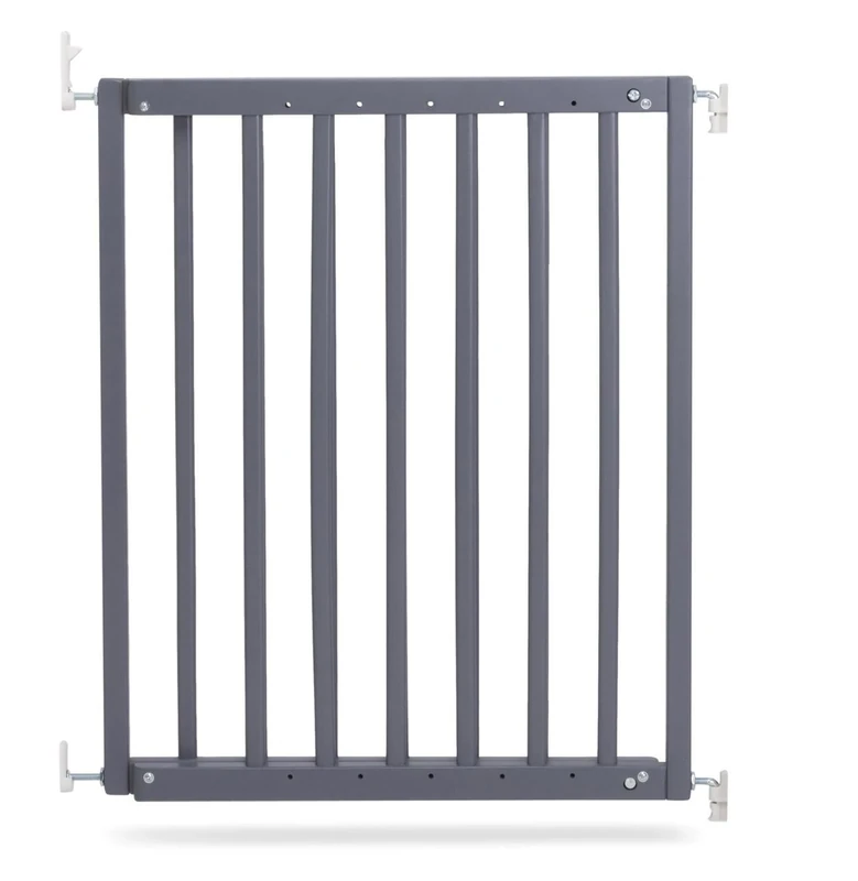 Safetots Chunky Wooden Screw Fit Stair Gate, Grey, 63.5cm - 105.5cm, Wood Baby Gate, Screw Fit Safety Barrier, Stylish Design and Practical Safety Gate, Easy Installation