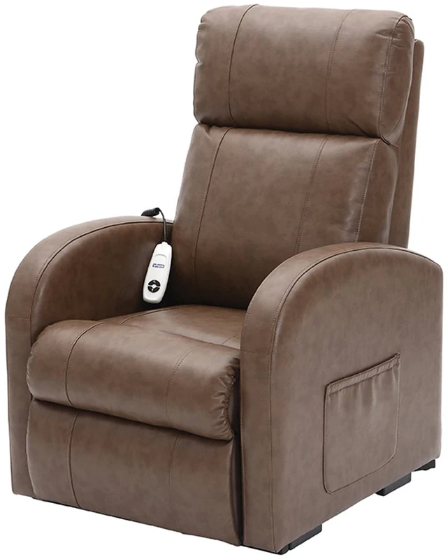 Aidapt Daresbury Riser and Recliner Electric Arm Chair With OKIN Motor for Safety, Easy to Work Remote Control and Easy Clean PU Material for Use in Lounge, Sitting Room and Bedrooms.