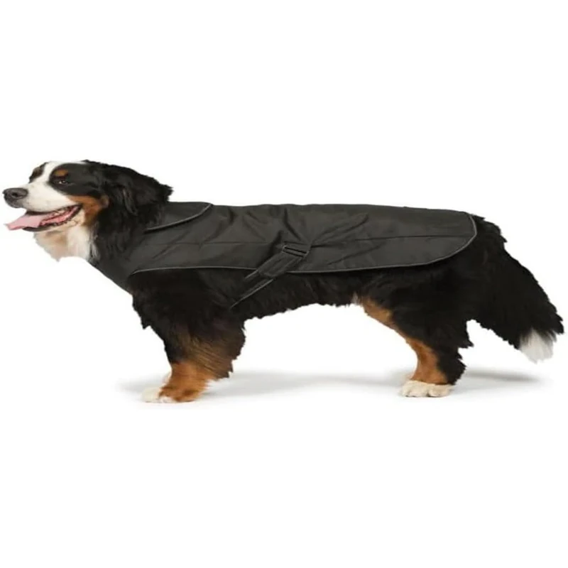 Danish Design Black Harness 2 In 1 Ultimate Rainproof Windproof Machine Washable Dog/Puppy Coat 30 Inch 75 cm