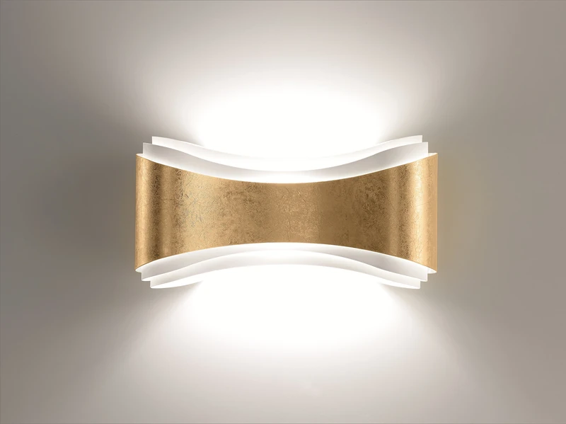 Selene Ionic Wall Light 22 W, Gold Leaf