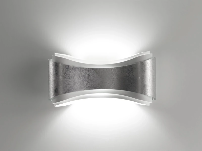 Selene Ionic Wall Light 11 W, Leaf Silver