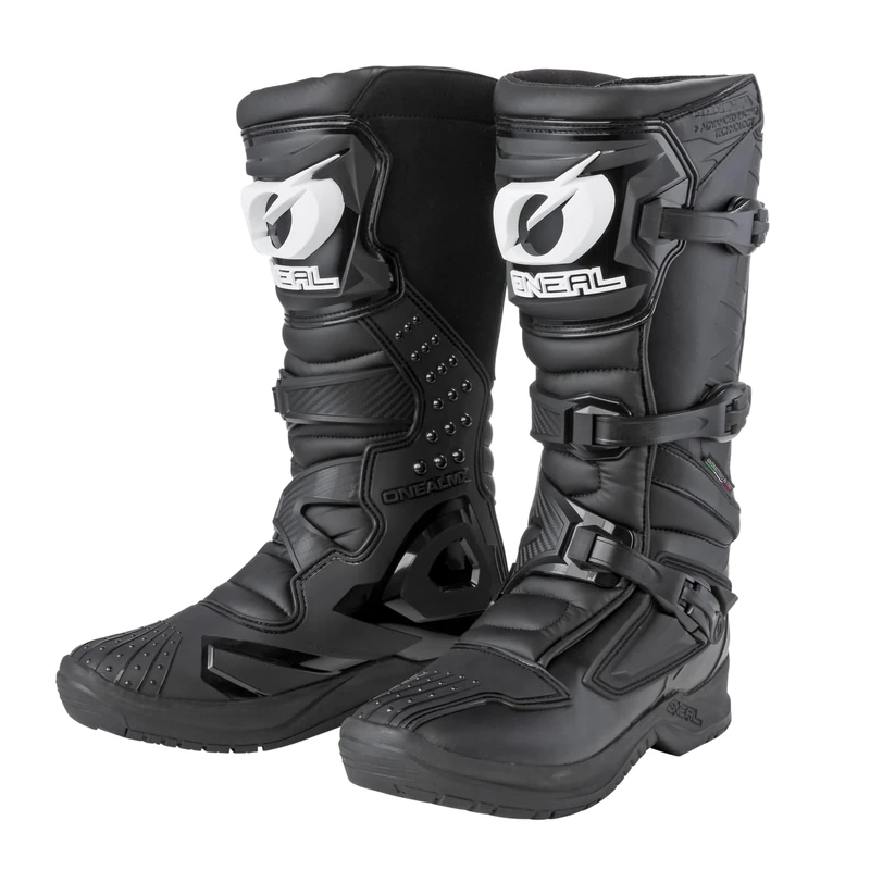 O'NEAL | Motocross Boots | Motorcycle Enduro | Inner Ankle, Foot, and Shift Zone Protection, Perforated Lining, Microfibre | Boots RSX | Adult | Black | Size 47