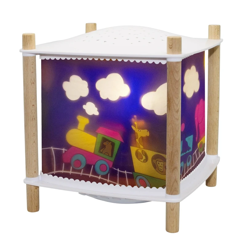 Trousselier - Travel Train - Nightlight - Lantern Revolution 2.0 - Cartoon - Musical Star Projector - Music & Evening Stories by Streaming - Crying Detector - Rechargeable - 2 Count