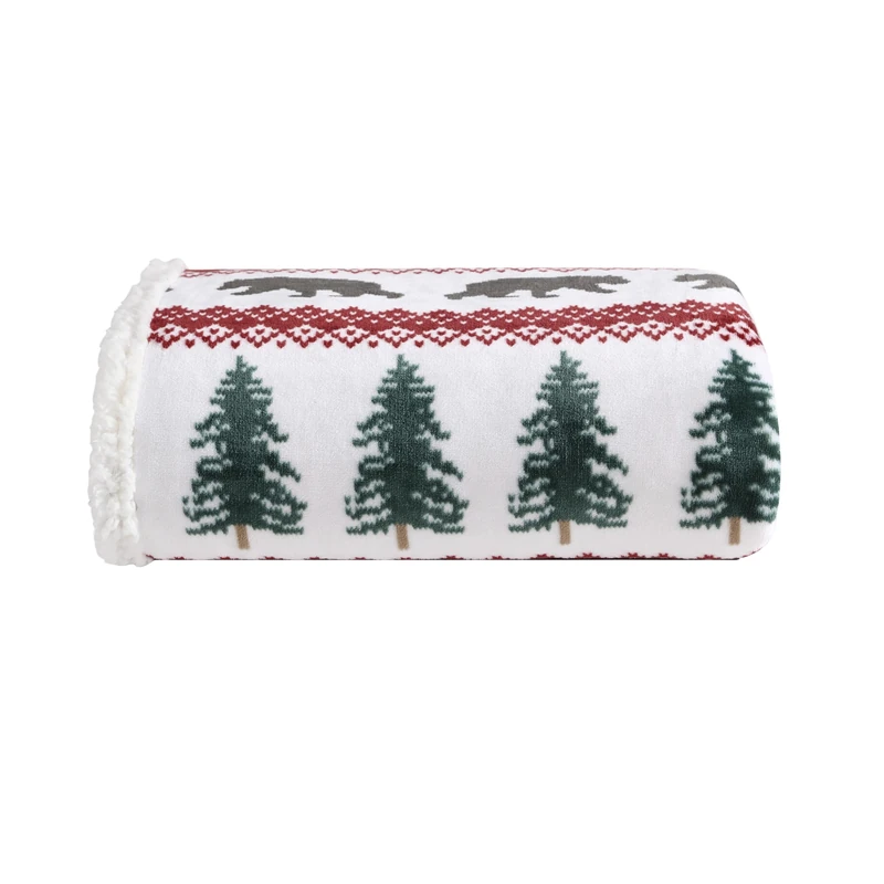 Eddie Bauer Grizzly Peak Throw, Dark Red