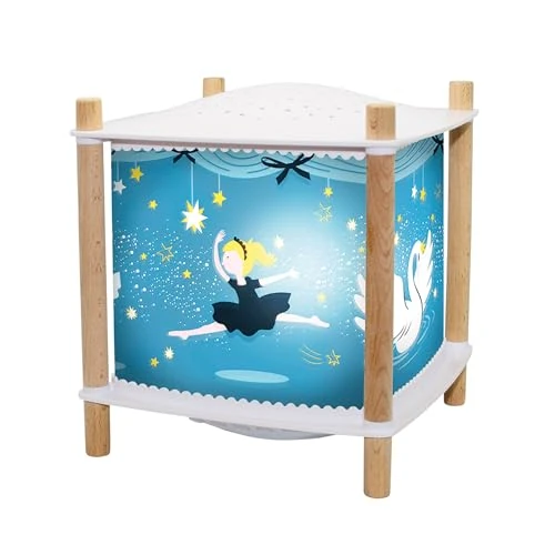Trousselier - Ballerinas - Nightlight - Lantern Revolution 2.0 - Ideal Children Gift - Musical Star Projector - Music & Evening Stories by Streaming - Crying Detector - Rechargeable Battery - 2 Count, pink, 6011BL