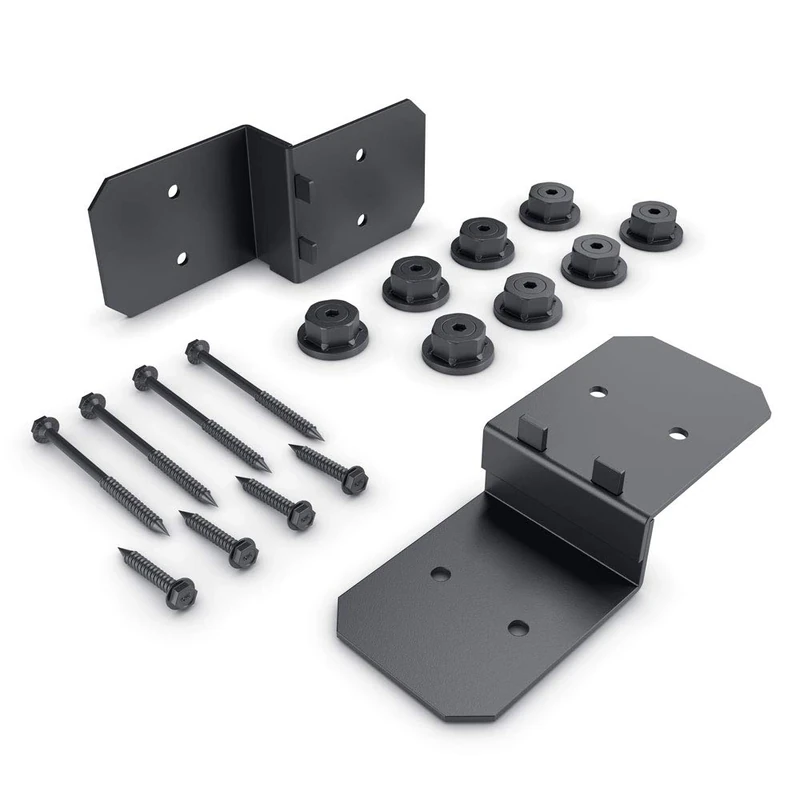 OZCO 51775 Ironwood 4-inch Post to Beam Connector, (2 per Pack), Black