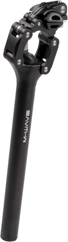 M-Wave Mwavz Unisex Adult Fourspring Vario Parallelogram Seat Post - Black, Ø 27.2 mm