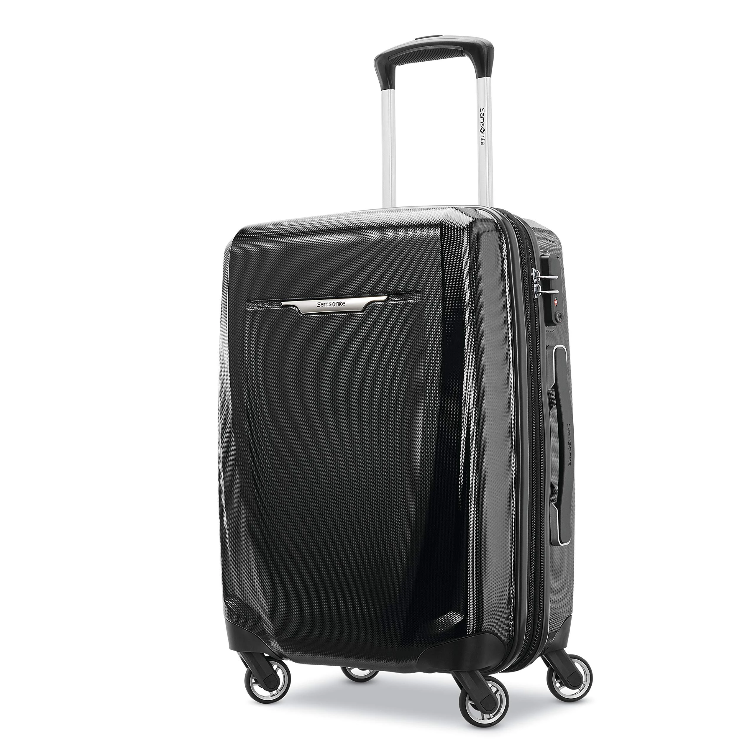 Samsonite Winfield 3 DLX Hardside Expandable Luggage, Black, Carry-On 20-Inch, Winfield 3 DLX Hardside Expandable Luggage with Swivel Wheels