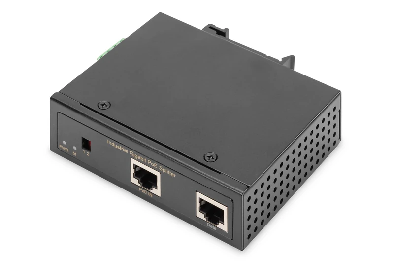 DIGITUS PoE++ Splitter - IEEE802.3af/at/bt - Gigabit Ethernet - Output 12, 16, 24, 48 Volt - Terminal Block Terminal Block