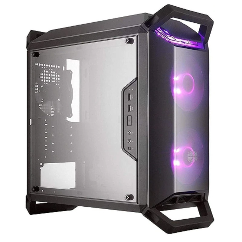 Cooler Master MasterBox Q300P – RGB mATX Mini Tower Case for Portable Gaming with Full Side Panel Display, Clean Routing, and Multiple Cooling Options