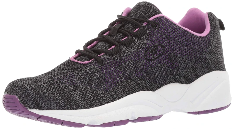 Propét Women's Stability Fly Sneaker, Black/Berry, 5.5 UK