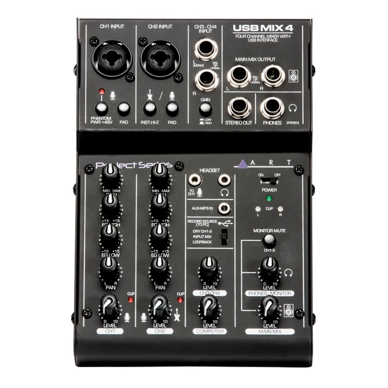 Art Pro Audio USBMix4 - Four Channel Mixer/USB Audio Interface