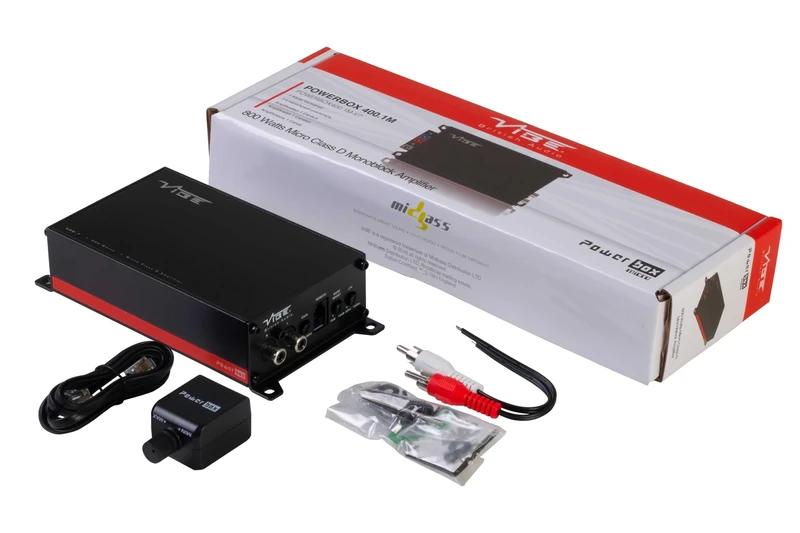 VIBE Powerbox Micro Mono Amplifier - 1 x 400W, Black