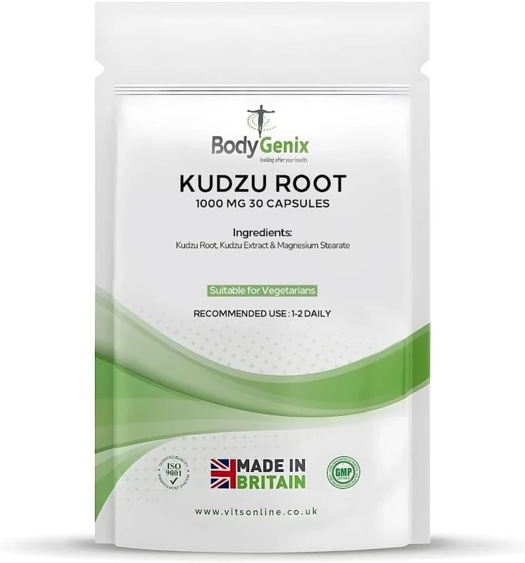 Kudzu Root 1000mg Capsule Supplement - 30 Capsules 1 Month Supply - Image 1
