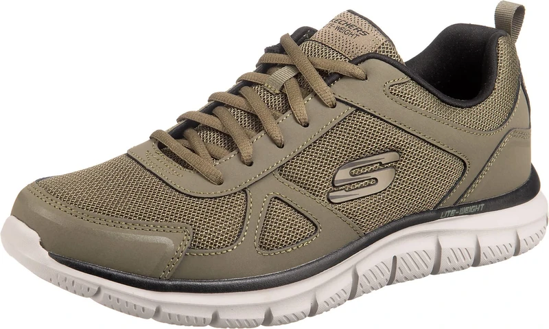 Skechers Men's Track Scloric Oxford, Olive, 9.5 UK