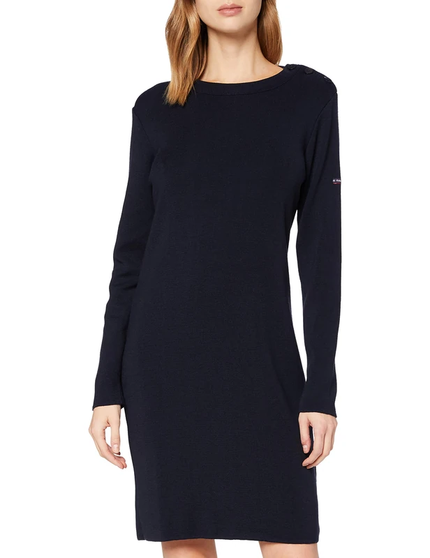 Armor Lux Sweater Dress - Merino Wool, Rich Navy, 12 - Image 1