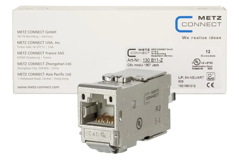 Metz Connect C6A Module 180° Jack Pack of 12