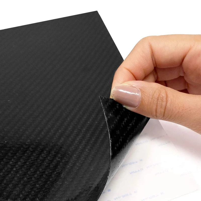 4R Quattroerre.it Adhesive Film Sheet, Carbon Real Fiber, 25 x 70 cm