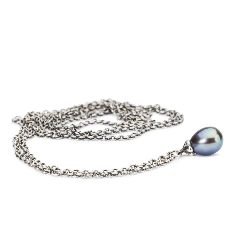 Trollbeads Silver 925 Fantasy Necklace with Peacock Pearl 90 cm / 35.4 in