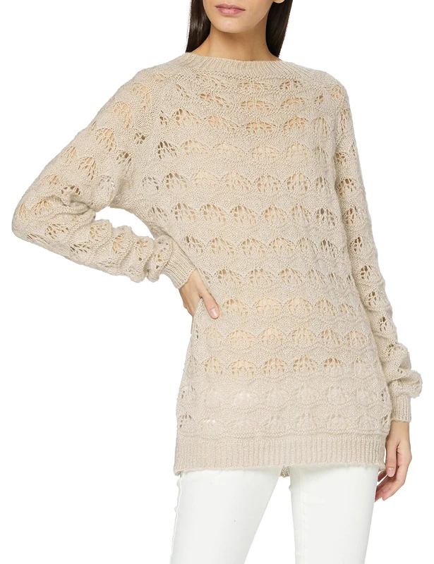 SPARKZ Women's TALLI Pattern Knit Jumper, Pink (Pale Blush), 14 (Manufacturer Size: X-Large)